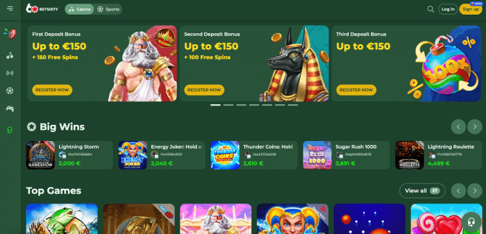 BetSixty buitenlands casino