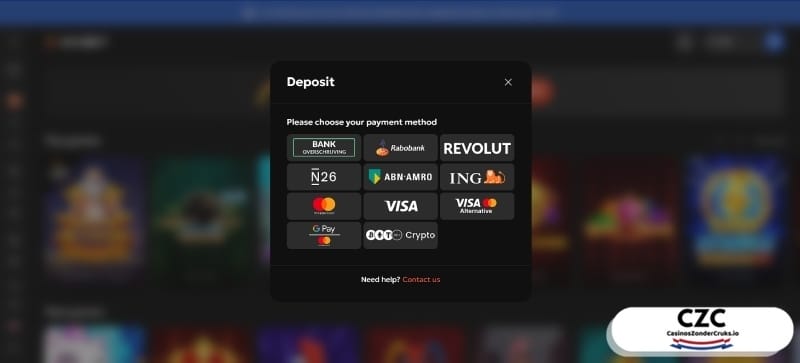 Storten bij GXBet Casino